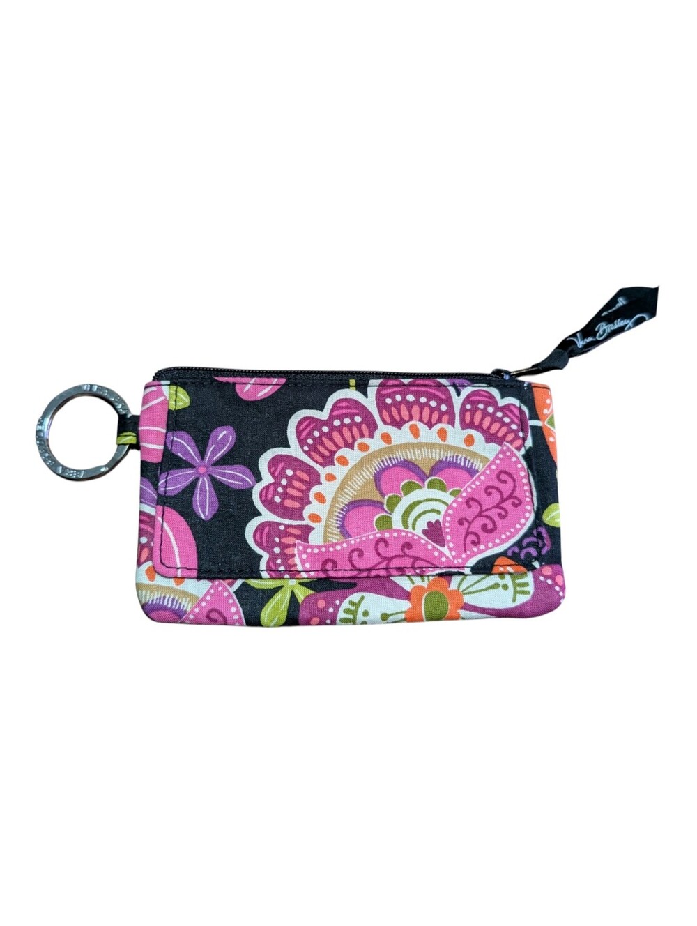 Vera Bradley Pirouette Pink Pattern Zip ID Case/Change Wallet
